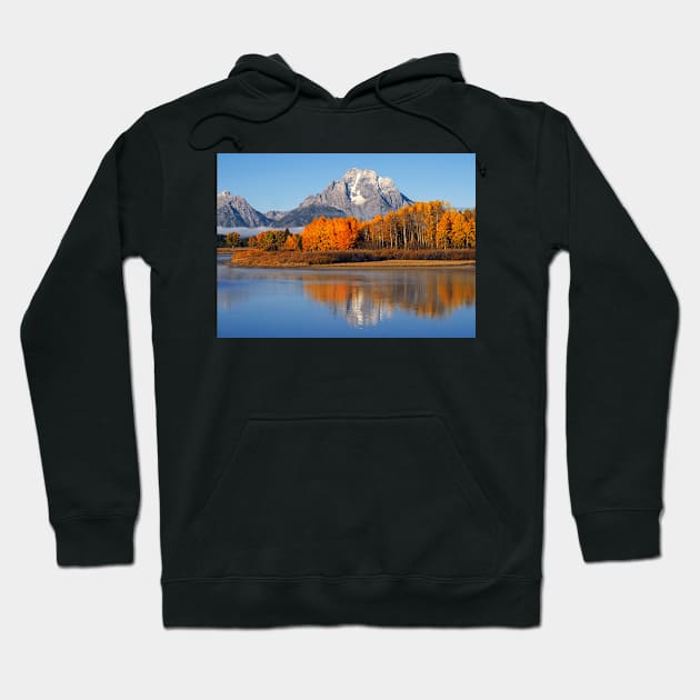 Oxbow Bend in Fall Glory Hoodie by algill